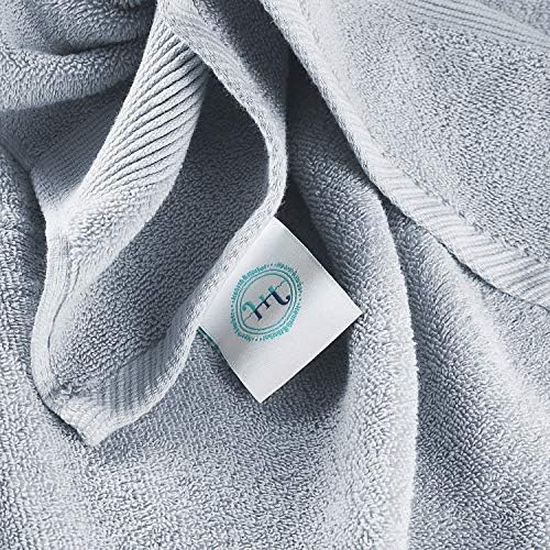 Hearth & Harbor Bath Mat Towels - 100% Ring Spun Cotton Luxury Towels - Ultra Soft & Highly Absorbent, Bathroom Towels, Floor Mat - Ice Blue