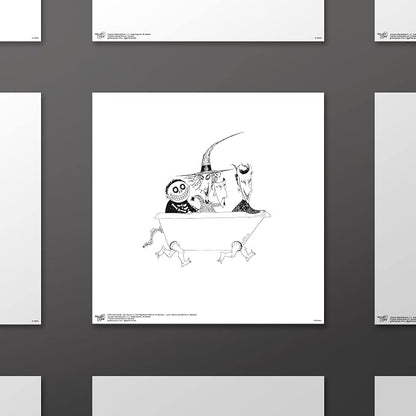 Trends International Gallery Pops Disney Tim Burton's The Nightmare Before Christmas - Bathtub Wall Art Wall Poster, 12" x 12", Unframed Version