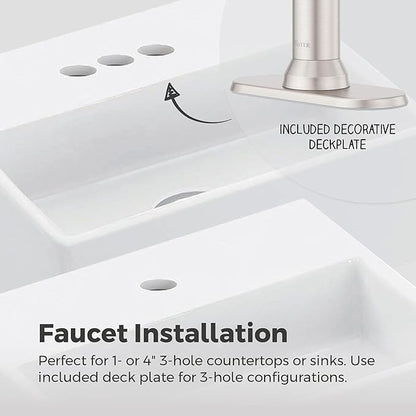 Pfister Capistrano Bathroom Sink Faucet, Single Control, 1-Handle, Single Hole, NSF Certified, Spot Defense Brushed Nickel Finish, LF042CSOGS