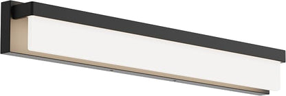 LED Bathroom Vanity Light Fixture Over Mirror 32.3 inch Modern Rectangle Black Matte Metal Lighting Bar 4000K Daylight Wall Sconce (Black)