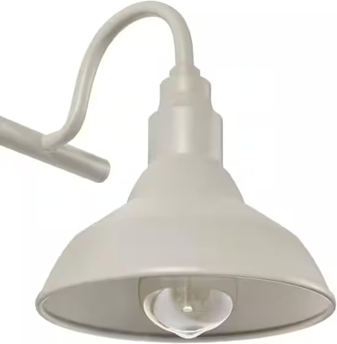 Gray 3 Light Bathroom Vanity Light Wall Fixture with Farmhouse Metal Shades, Dimmable Modern Country Home Lighting, SHIL000376
