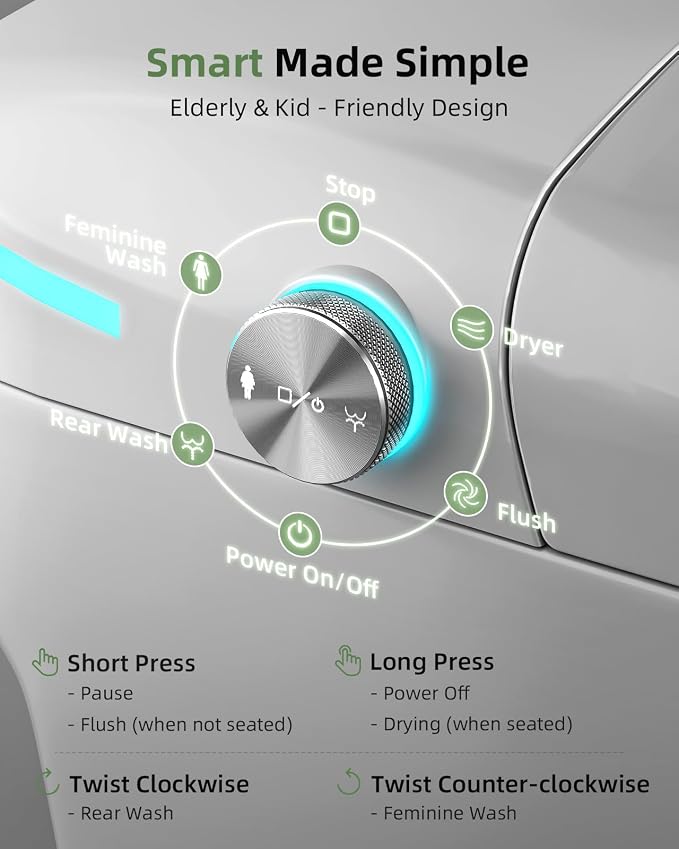 Smart Toilet with Bidet Built In, One-Piece Electric Tank Toilet with Foam Shield, Auto Open & Close Lid, Dual Flush 1.28 GPF, Heated Seat, Remote Control, Warm Air Dryer & Temp Display