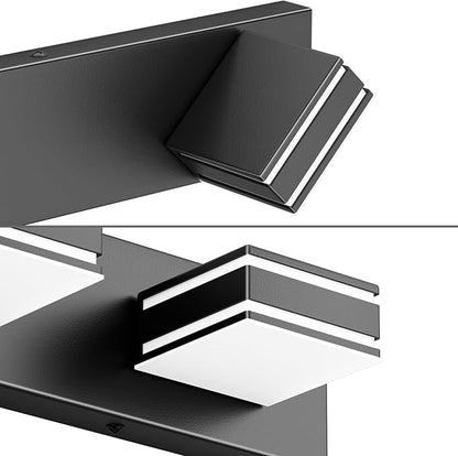 Ralbay Black Vanity Light Fixtures 40.5inch 5-Light Acrylic Modern LED Matte Black Bathroom Wall Vanity Lighting Fixtures Over Mirror