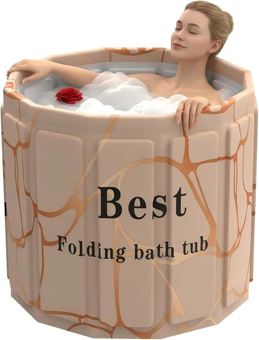 Portable Bathtub for Adult, Foldable Soaking Bathtub for Hot SPA&Ice Bath, Foldable Small Bathtub collapsible bathtub for Bathing, 6-layer Insulated portable tub,Space-Saving(Fantasy 27.5X26.6IN)