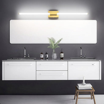 Ralbay 48inch Gold Bathroom Vanity Lights Bar 36W Modern LED Gold Vanity Light Fixtures Over Mirror(5500K White Light)