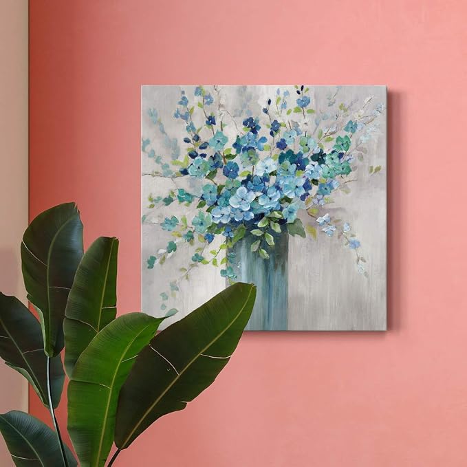 Renditions Gallery Sea Isle Wildflower Wall Art, Premium Gallery Wrapped Canvas Decor, Ready to Hang, 16 in H x 16 in W, Made in America Print (AZS-WC07-40077-R-1616-MK)