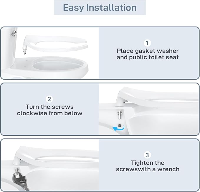 Elongated Open-Front Toilet Seat, Commercial Heavy Duty Seat Without Cover, Never Loosen Design to Reduce Call-Backs, 18.5 Inch White Public Toilet Lid for Office, Church, Hospital