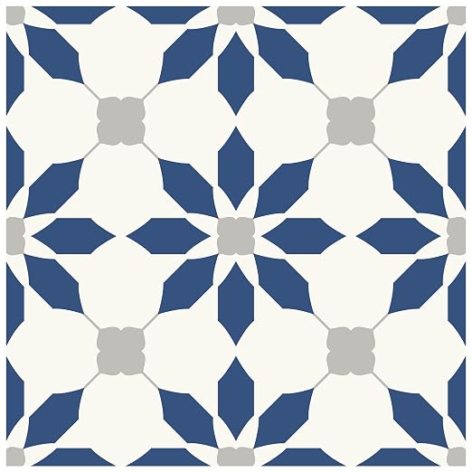 MORCART 20PCS 7.87" x 7.87" Peel and Stick Floor Tile, Blue | Self-Adhesive DIY Vinyl Flooring, Removable and Waterproof Tile Sticker for Bathroom, Kitchen, Wall, Bedroom, Stairs