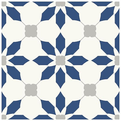 MORCART 20PCS 7.87" x 7.87" Peel and Stick Floor Tile, Blue | Self-Adhesive DIY Vinyl Flooring, Removable and Waterproof Tile Sticker for Bathroom, Kitchen, Wall, Bedroom, Stairs