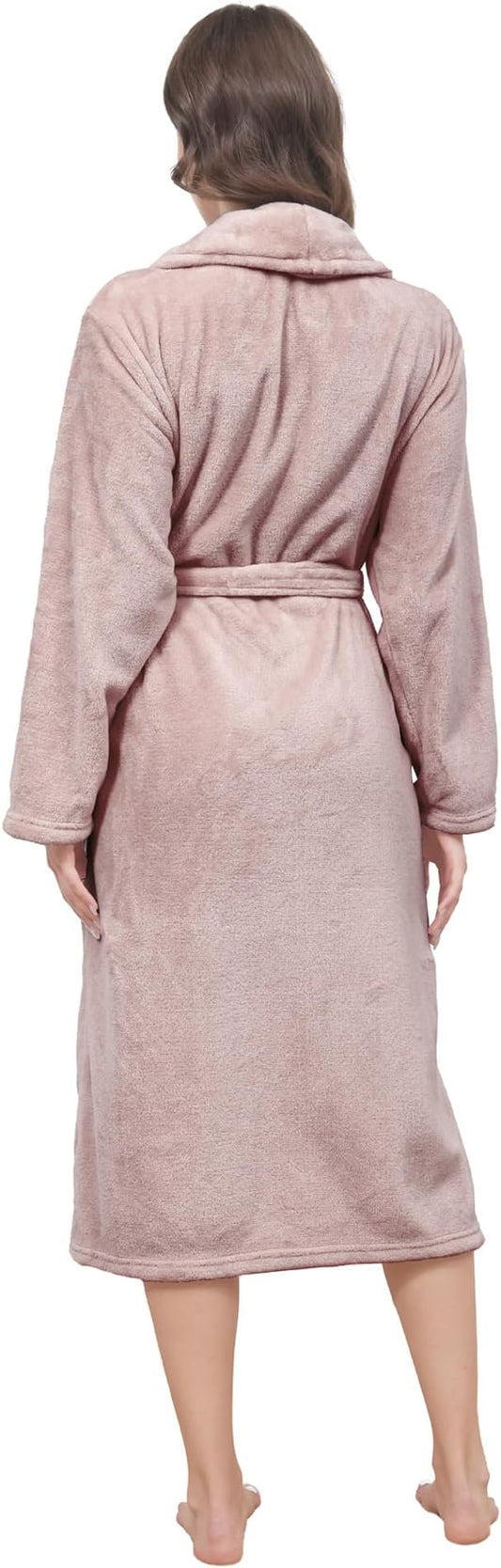 Plush Soft Robes for Women, Premium Fleece Womens Robe Cozy Warm Bathrobe