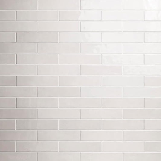 M S International Renzo Dove Glossy Ceramic Subway Tile for Bathroom, Kitchen Backsplash, Accent Wall, and Shower