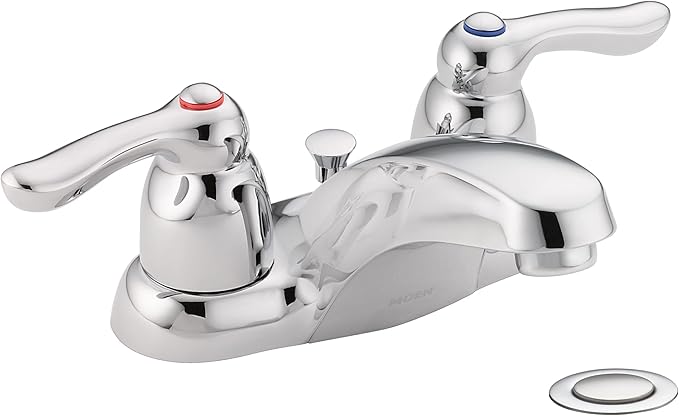 Moen 8917 Commercial M-Bition 4-Inch Centerset Lavatory Faucet with Drain 1.5 gpm, Chrome