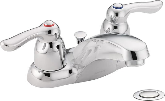 Moen 8917 Commercial M-Bition 4-Inch Centerset Lavatory Faucet with Drain 1.5 gpm, Chrome