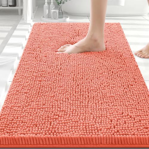 Smiry Bathroom Rugs 30X20, Luxury Chenille Extra Soft Absorbent Bath Mat