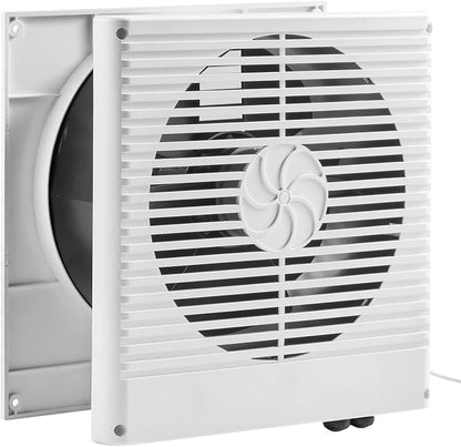 VEVOR Room to Room Fan, Two-Way Airflow Through-the-Wall Fan 8" with Temperature Control, 180 CFM Ventilation Quiet In-Wall Exhaust Vent Fans for Bathroom, Laundry Room and Indoor