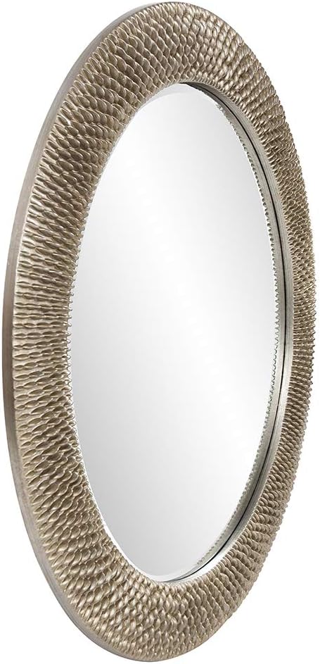 Howard Elliott Collection 21117 Bergman Round Mirror, Small, Silver 32 inch