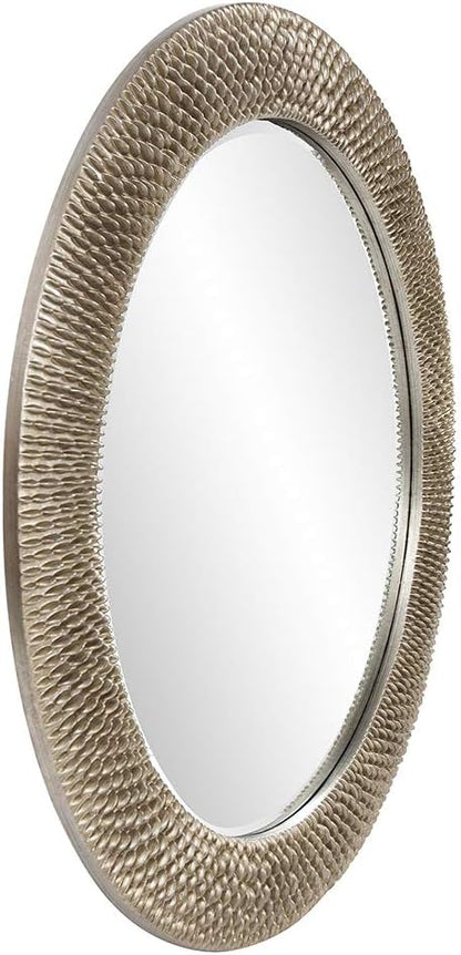 Howard Elliott Collection 21117 Bergman Round Mirror, Small, Silver 32 inch