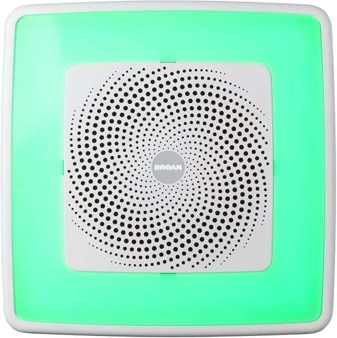 Broan-NuTone 110 CFM Bluetooth Speaker Bath Fan and 80 CFM CleanCover Bath Fan with Selectable CCT LED Light