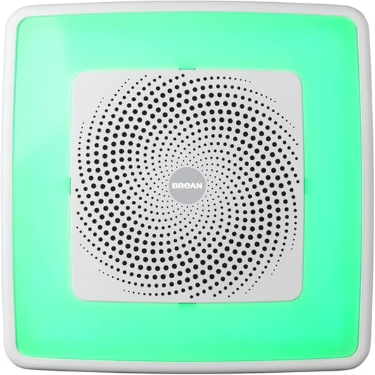 Broan-NuTone 110 CFM Bluetooth Speaker Bath Fan and 80 CFM CleanCover Bath Fan with Selectable CCT LED Light
