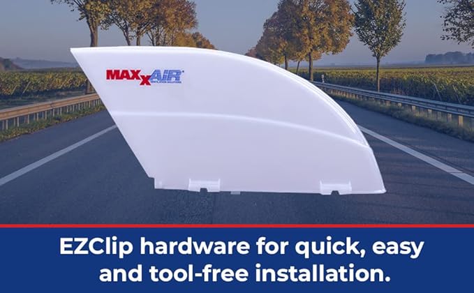 MAXXAIR FANMATE 00-955001 Fan/Vent Cover with EZ Clip Hardware, Constant Airflow, Super Tough, White