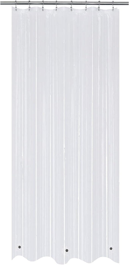 48x78 Stall Size Shower Curtain Liner Clear | 3 Bottom Magnets,8 Rustproof Grommets,Water Proof Heavy Duty PEVA, 48W x 78H for Shower Stall Long Size