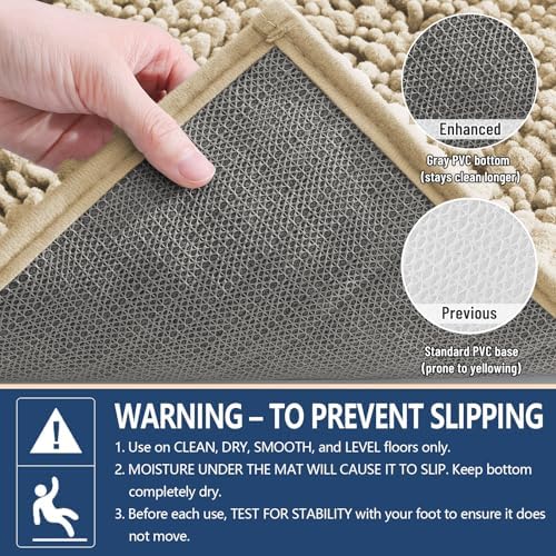Arotive Bathroom Rugs Mat 45x27, Soft Absorbent Chenille Shaggy Bath Mat
