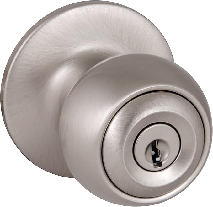 Design House 781880 Ball Keyed Entry Door Knob Satin Nickel