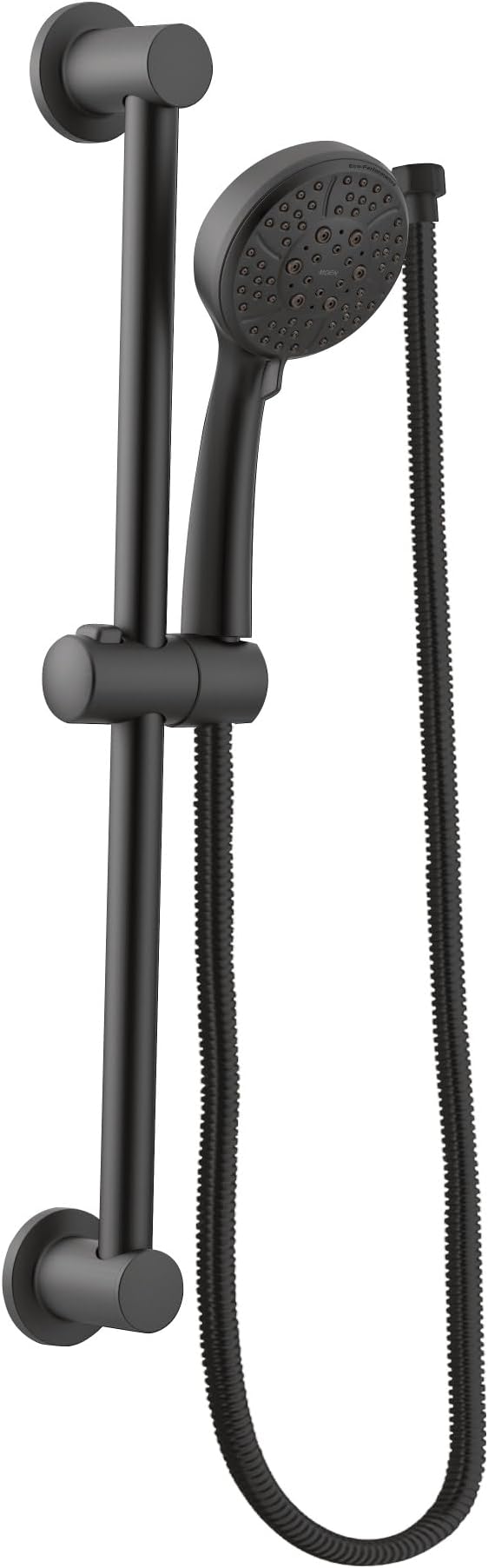 Moen Matte Black Eco-Performance 4-Spray Pattern Detachable Handheld Showerhead with 69-Inch-Long Hose and 30-Inch Slide Bar, 3669EPBL