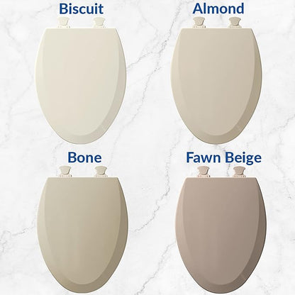 Bio Bidet by Bemis 1500EC Toilet Seat with Perfect Fit, Fresh Water Spray, Non-Electric, Easy to Install Bidet, ELONGATED, Biscuit