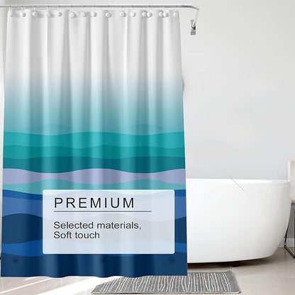 Shower Curtain Liner, 4G PEVA Shower Liner, Plastic Peva Waterproof Shower Curtains, 72x72 inch with Grommet Holes 3 Magnetic Weights