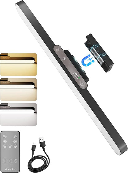 14" Rechargeable Vanity Light Bar, Makeup Mirror Lights with Remote Control | Stick-on, Dimmable, Eye-Friendly, 3 Colors Modes CRI85+, Battery Display, Wireless, 130° Rotatable Magnetic, 2500mAh