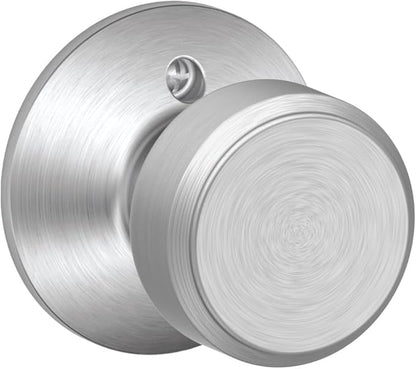 Bowery Knob Non-Turning Lock, Satin Chrome (F170 BWE 626)