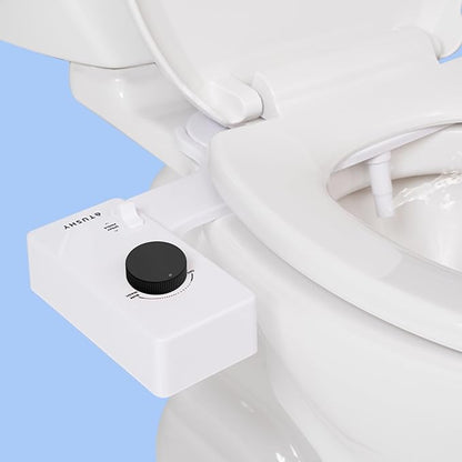 TUSHY Classic 3.0 Bidet Toilet Seat Attachment - A Non-Electric Self Cleaning Water Sprayer with Adjustable Water Pressure Nozzle, Angle Control & Easy Home Installation (White/Matte Black)