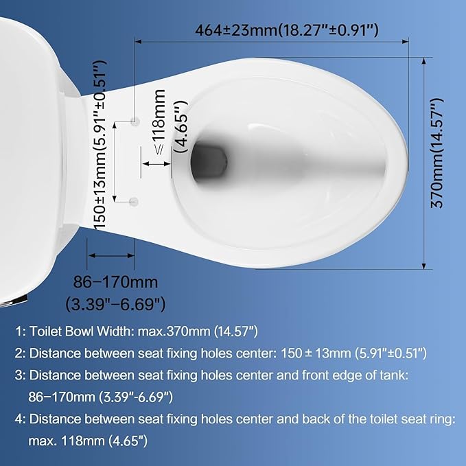 Bidet Seat for Elongated Toilet Seat Non-Electric Soft Close with Quick Release Hinges for Easy Clean Dual Nozzle Front and Rear Wash(PG303A)