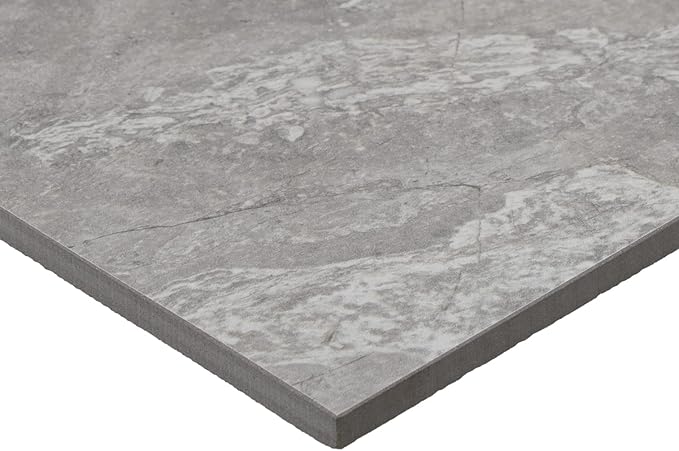 Daltile Perpetuo 12" X 24" Porcelain Marble Look Floor Tile in Polished Eternal Grey (9 pieces per carton) (17.01 sqft per carton)