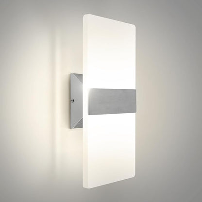ASD 14 Inch Indoor LED Wall Sconce - 24W 2700K-5000K Dimmable Brushed Nickel Wall Sconce Lights for Living Room, Bedroom, Bathroom, Hallway - Modern Wall Sconces Hardwired, ETL Interior Light