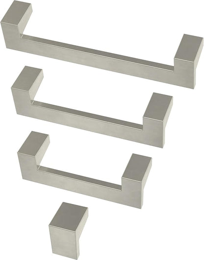 Franklin Brass (10-Pack) – Brushed Nickel Cabinet Knobs for Dressers, Drawers, Kitchen Cabinet Door, Vanity, Furniture, Closet Knobs, 1-1/16 Inch Square | Mirrored