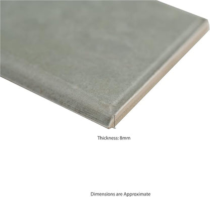 MSI Renzo Jade 3 Inch x 12 Inch Bullnose Ceramic Subway Wall Tile for Bathroom, Kitchen Backsplash, Accent Wall, and Shower
