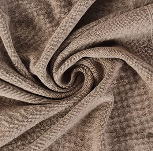 HILLFAIR 100% Cotton 2 Pc XXL Oversized Bath Towel Set 40"x 80"- Stone