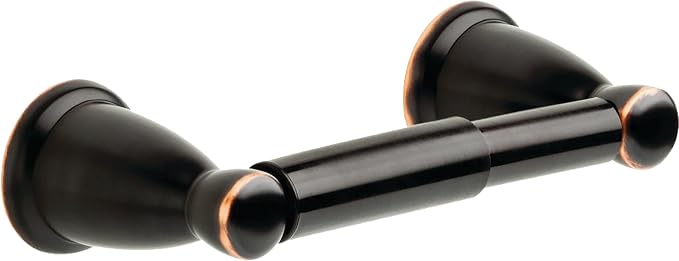 Franklin Brass Kinla (1-Pack) Toilet Paper Holder Oil Rubbed Bronze Tissue Roll Holder for Bathroom Organization and Storage Spring-Loaded Toilet Tissue Holder Wall Bathroom Accessories KIN50-OB1