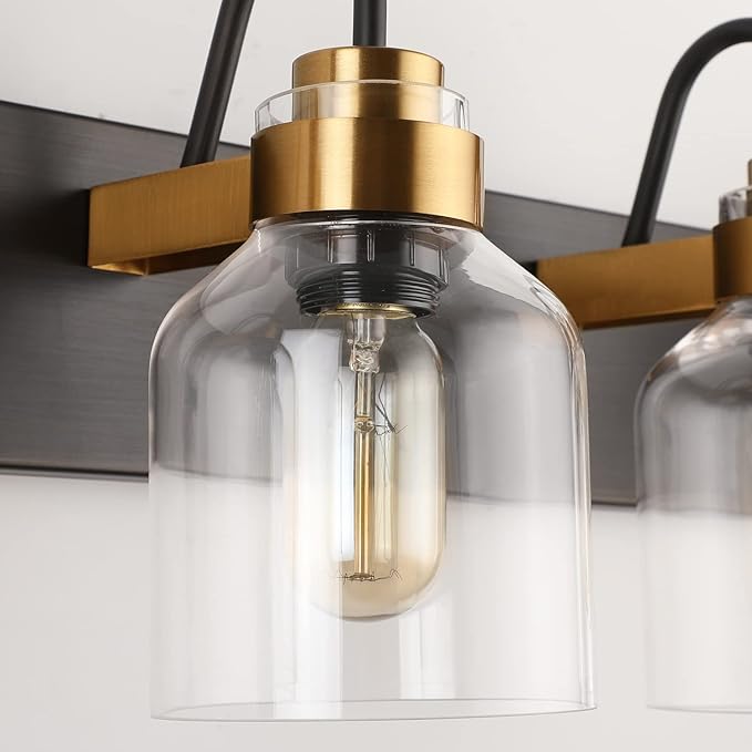 PRESDE 6 Light Bathroom Vanity Light Fixtures Over Mirror Bronze Brushed Black Vintage Bathroom Wall Sconce