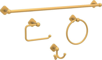 Franklin Brass Gainsville (1-Pack) Toilet Paper Holder, Euro Single Post Tissue Roll Wall Mount TP Storage, Satin Gold Bathroom Decor, Accessories GNV50-SG