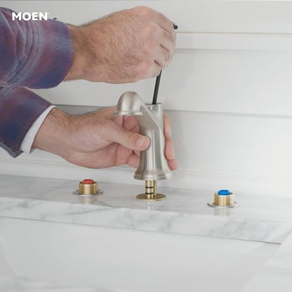 Moen Widespread Bathroom Sink Faucet Rough In Water Valve with Drain Assembly, 9000