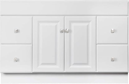Design House Wyndham 48 Inch Bathroom Vanity, Ready to Assemble, Solid Wood, White, 597278