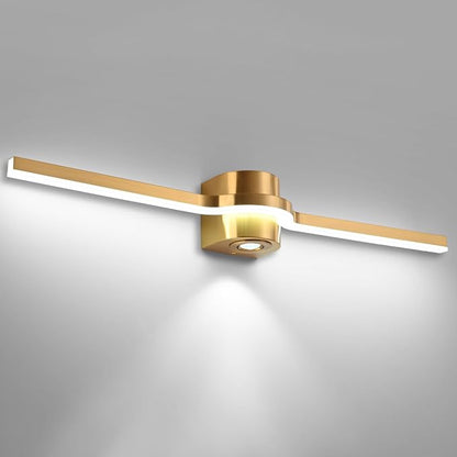 SOLFART Bathroom Light Fixtures 32 Inch Dimmable Bathroom Lights Brushed Bronze Vanity Lights for Bath LED Modern Wall Light D