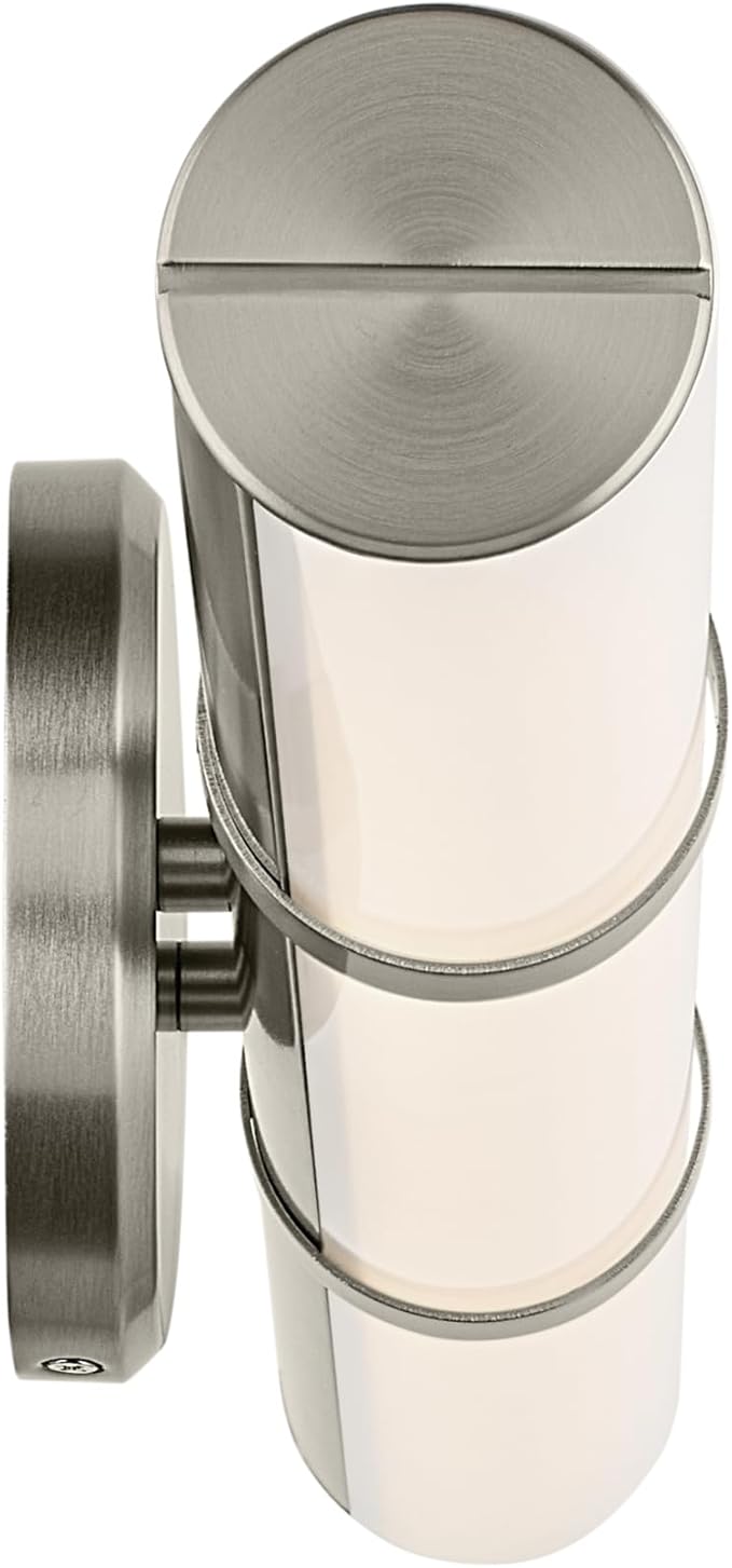 Kichler Rosh 24.25" LED Medium Bath Bar with White Glass in Brushed Nickel, Modern Minimalist, for Vanity, Fireplace, Buffet, Hallway, Vanity Mirror, (24.25" W x 5" H), 55188NILED
