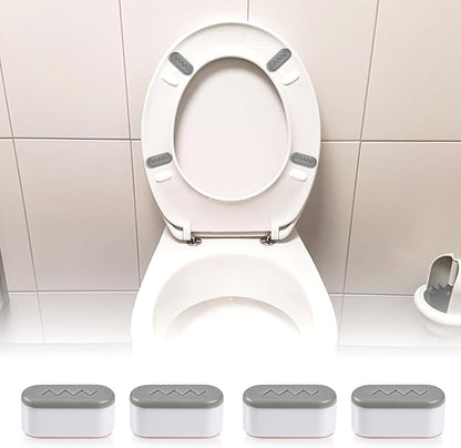 Toilet Seat Bumpers for Bidets, 4 Pack Strong Adhesive Spacers - Universal Fit for All Toilet Seats, Evenly Distributes Weight to Prevent Seat and Bowl Damage