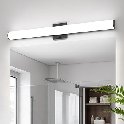 Black Bathroom Vanity Light Bar - 24W 24" Dimmable LED Modern Light Fixture for Bathroom Mirror - Wall Mount Vanity Lighting - Matte Black