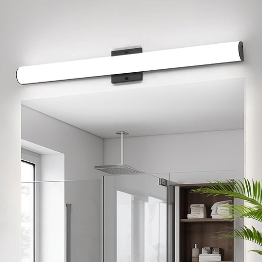 Black Bathroom Vanity Light Bar - 24W 24" Dimmable LED Modern Light Fixture for Bathroom Mirror - Wall Mount Vanity Lighting - Matte Black