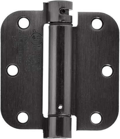 Amazon Basics Self-Closing Door Hinge, 3.5 Inch x 3.5 Inch, Oil-Rubbed Bronze, 1-Piece, Hardware Included